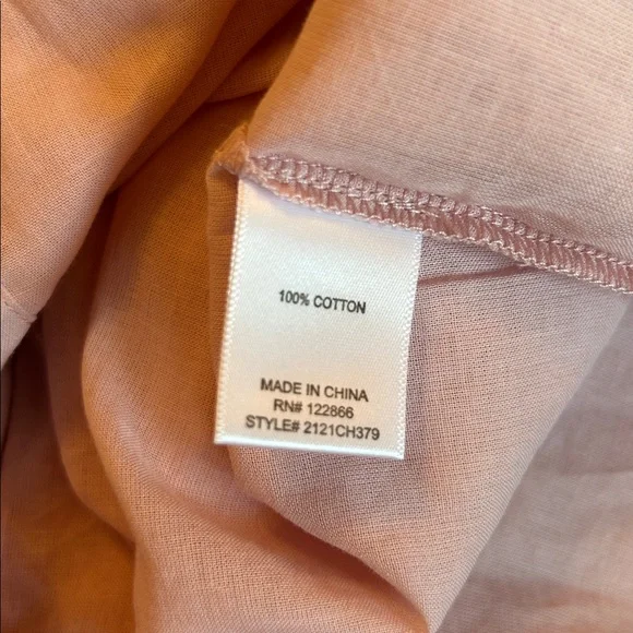 NWT Chenault Blouse. Feminine Boho Barbie pink peasant top with pintucks. Size M - Picture 11 of 13